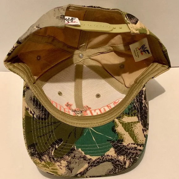 NWT Vintage 2001 WWF WWE Stone Cold Steve Austin Camouflage Snap Back Hat Titan - Picture 5 of 6